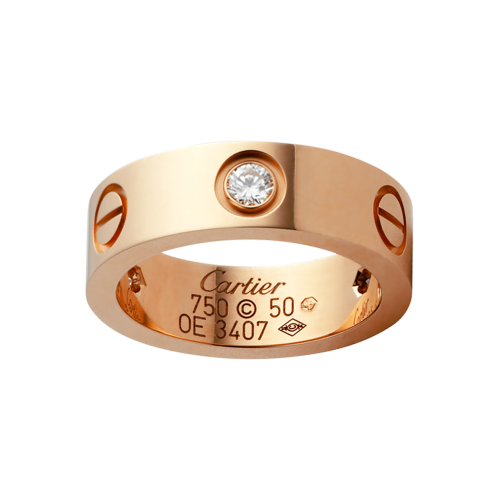 AAA Qualität Cartier Love Ring 3 Diamanten in Roségold Replik