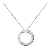 Best Cartier LOVE necklace fake with pendant white gold for sale