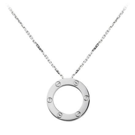 Best Cartier LOVE necklace fake with pendant white gold for sale