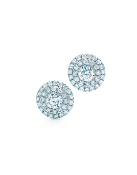 Tiffany Soleste Earrings Round Diamonds Dinner Party Best Choice Top Selling Girls 28646453