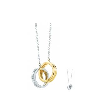 Tiffany 1837 Interlocking Circles Pendant Necklace Sterling Silver Latest Design Fashion Jewelry