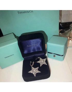 Tiffany Star Pendant Clone Diamonds Drop Earrings UK For Sale Womens Online Shopping