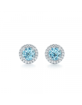 Tiffany Soleste Earrings Dupe Aquamarines Diamonds Newest Design Fashion Girls Jewelry GRP09515