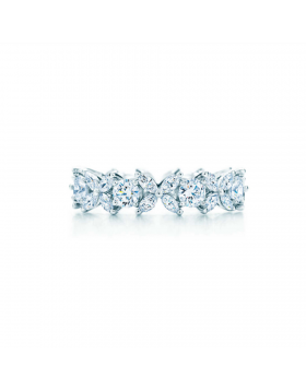 Tiffany Victoria Alternating Ring Diamonds Latest Design 925 Silver USA Sale Fashion GRP03666