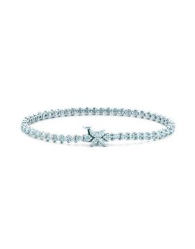 Tiffany Victoria Line Bracelet Pave Diamonds Romantic Christmas Gift Jewel Girls GRP01887