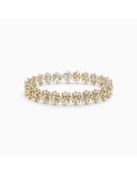 Most Luxury Tiffany & Co. Schlumberger� Dazzing Yellow Gold Diamonds Lynn Bracelet For Ladies 