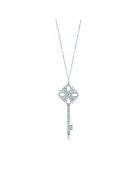 Best Price Tiffany Victoria Key Pendant White Gold Diamonds Necklace For Ladies Silver/ Yellow Gold 