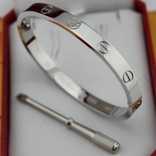 cartier love bracelet in sterling silver