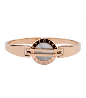 Bvlgari Bangle Bracelet in Pink Gold with Mother of Pearl