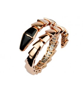 Bulgari Serpenti Bracelet in Pink Gold with Black Onyx