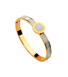 Bvlgari B.zero1 Bangle in Yellow Gold with Mother of Pearl