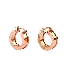 Replica Bvlgari B.ZERO1 Hoop Earrings in Pink Gold, Ref.OR855482