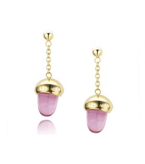 Replica Bvlgari Pinecone Drop Earrings in 18kt Pink Gold