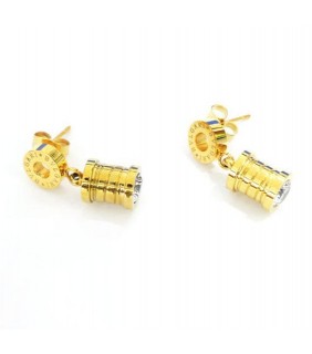 Replica Bvlgari B.ZERO1 Pendant Earrings in Yellow Gold With Dia