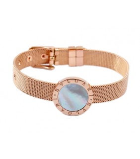 Bvlgari Somerset Style Bracelet in 18kt Pink Gold with Mother of
