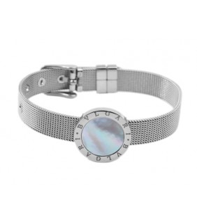 Bvlgari Somerset Style Bracelet in 18kt White Gold with Mother o