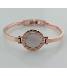 Bvlgari Bvlgari Bangle Bracelet in Pink Gold with Mother of Pear
