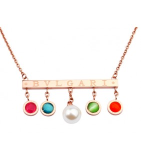 Bvlgari Vintage Charms Necklace in 18kt Pink Gold