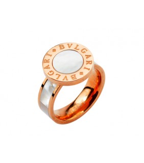 Bvlgari Ring in 18kt Pink Gold with Mother of Pearl