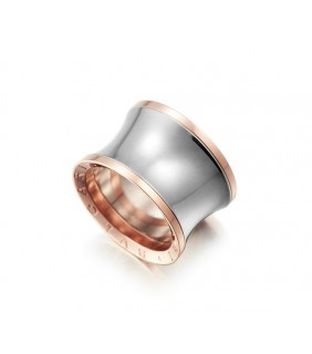 Bulgari Anish Kapoor B.ZERO1 Ring in 18kt Pink Gold and Steel, W