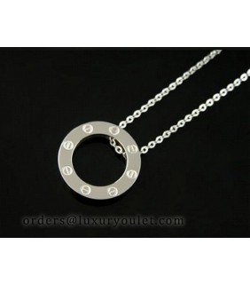 Cartier LOVE Charm Necklace in 18K White Gold
