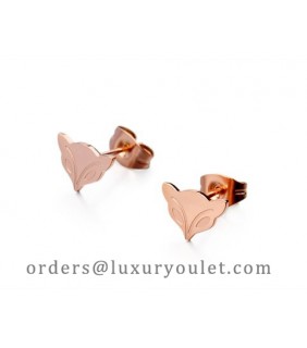 Cartier Fox Stud Earrings in 18K Pink Gold
