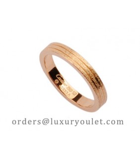 Cartier Wedding Band Ring in 18kt Pink Gold with Pave Corundum