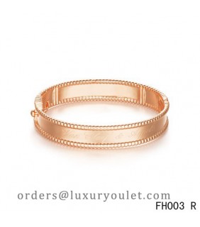 Van Cleef & Arpels Perlee Signature Bracelet,Pink Gold,Medium Model