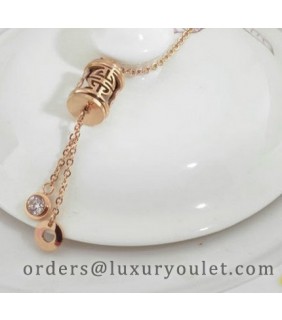 cartier Chinese Style Charm Necklace in Pink Gold with Diamond