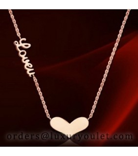 cartier "LOVE" Heart Necklace in 18K Pink Gold