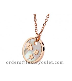 Cartier Caresse D'Orchidees Necklace in 18kt Pink Gold with Grey Mother of Pearl