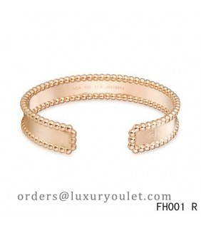 Van Cleef & Arpels Open Cuff Bracelet,Pink Gold