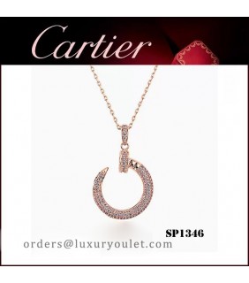 Juste un Clou Pendant in Pink Gold with Diamonds