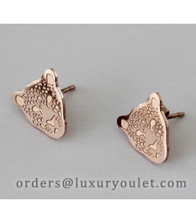 Panthere De Cartier Stud Earrings in 18kt Pink Gold