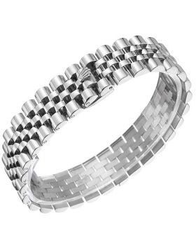 Rolex Jubilee 316L Steel Black Enamel Crown Logo Chain Bracelet For Men Valentine Gift US