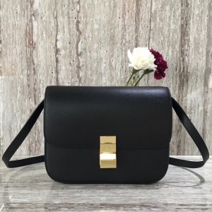 Celine Medium Box Flap Bag In Black Liege Calfskin