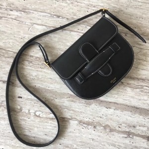 Celine Mini Symmetrical Bag In Black Calfskin