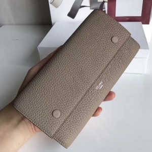 Celine Grey Large Flap Multifunction Wallet