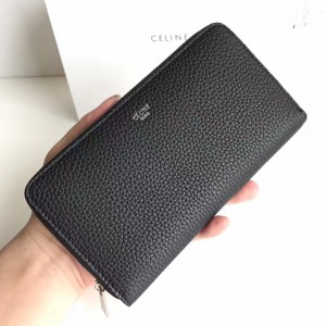 Celine Black Large Zipped Multifunction Wallet