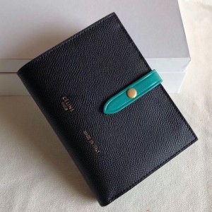 Celine Black/Green Strap Medium Multifunction Wallet