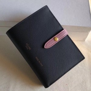 Celine Black/Pink Strap Medium Multifunction Wallet
