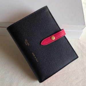 Celine Black/Red Strap Medium Multifunction Wallet