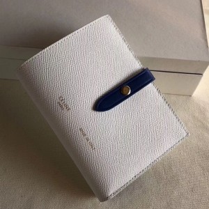 Celine White/Blue Strap Medium Multifunction Wallet