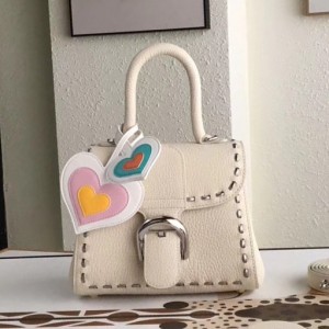 Delvaux Ivory Brillant Mini Metal Stitch Bag