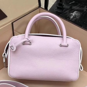 Delvaux Cool Box Mini Bag In LIght Pink Taurillon Leather