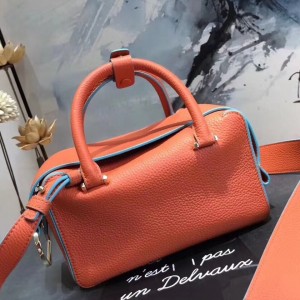 Delvaux Cool Box Mini Bag In Piment Taurillon Leather