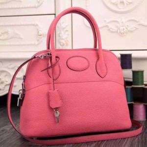 Hermes Bolide 31 cm Tote Bag In Pink Leather