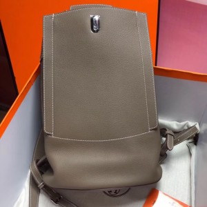Hermes GR24 Backpack In Taupe Everycolor Calfskin