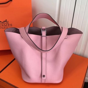 Hermes Pink Picotin Lock MM 22cm Bag