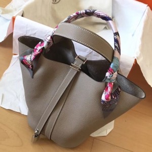 Hermes Tourterelle Picotin Lock PM 18cm Handmade Bag
